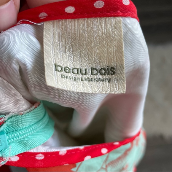 Beau bois fit and flare dress floral retro halter retro pinup style size small - Picture 8 of 8